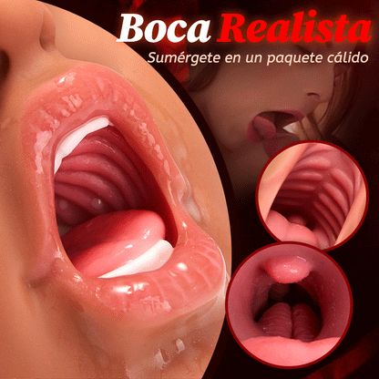 Masturbador realista sexo oral fantasía Belleza marrón MORUIOY