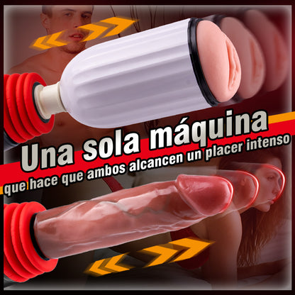 Stella - Máquina sexual 2 en 1 con empuje y calentamiento para parejas con control remoto