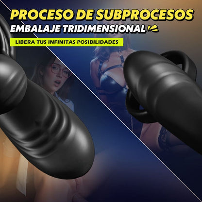 ¡Nuevo! Warren - Anillo para el Pene Premium de Doble Anillo con 10 Rotaciones + 10 Vibraciones