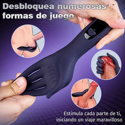 "La diestra de Dios" - Vibración de 9 frecuencias, diseño simulado, puede acomodar ejercitadores de pene de gran tamaño