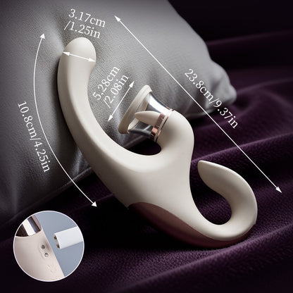 Selene - Vibrador para clítoris y punto G con succión y estimulación con lengua para orgasmos combinados