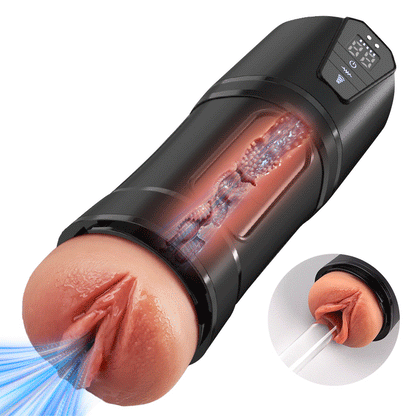 Challenger - Masturbador masculino con 5 niveles de succión y 10 modos de vibración, velocidad ajustable, funda realista de TPE, impermeable IPX7