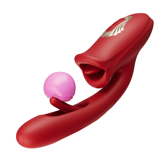 【Envío en 24 horas】Vibrador de punto G con función de lamido lingual y lengua vibradora