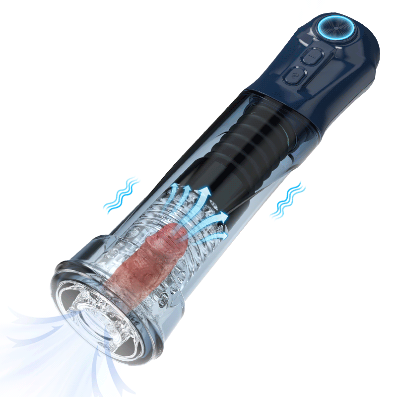 【HOT】Dispositivo para agrandar el pene con estimulación del glande 3 niveles de succión y 7 modos de vibración