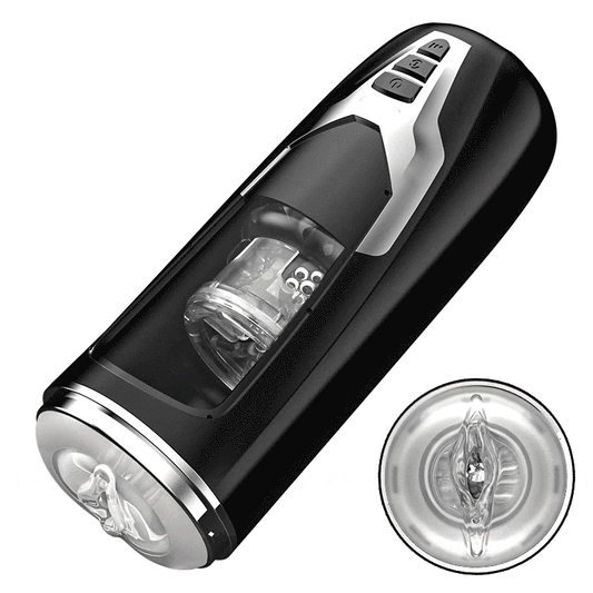 Black Knight  Masturbadores  Automática Telescópica+Giratoria Motor Extremo