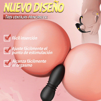 Masajeador de próstata con 9 niveles de estimulación y vibración, estimulador de testículos y anillo para el pene