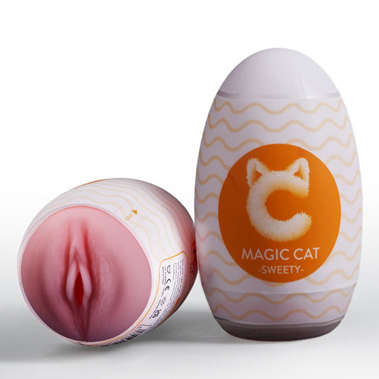 S-HANDE Simulación de Vagina Masturbador Manual Portátil con Forma de Huevo Compañero de Orgasmos en Casa y de Viaje
