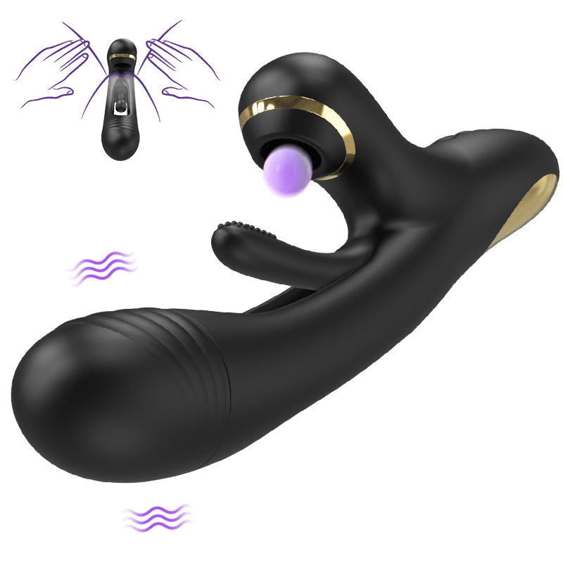 Naraku 3 IN 1 Sucking & Flapping Vibrator G Spot Clitoral Stimulator with 7 Modes Massager
