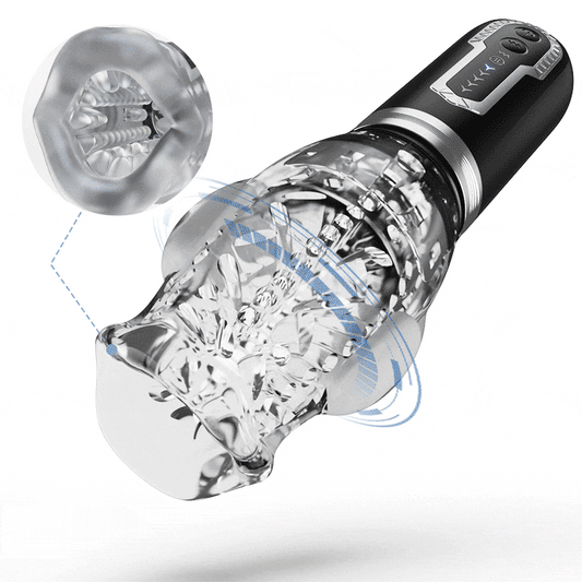 TORNADO 3.0 Versión 7 Vibrador 5 empujones giratorios Mamadas Masturbador