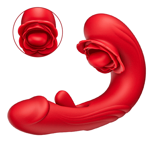 Papaver rhoeas—— Vibrador de punto G tres en uno con rotación de 10 frecuencias + vibración + palmadas