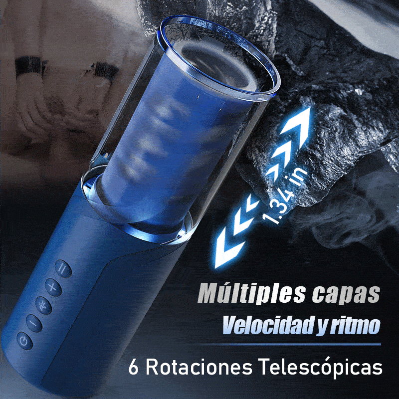Bluesea 6 Masturbador de rotación bidireccional con base de succión