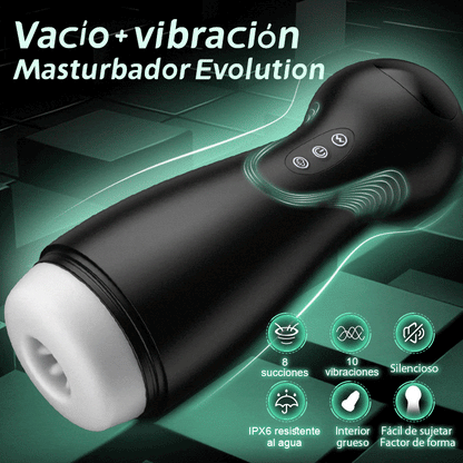 Evolution-8 Succionador 10 Vibrador One Touch Orgasmo Masturbador Digital al Vacío