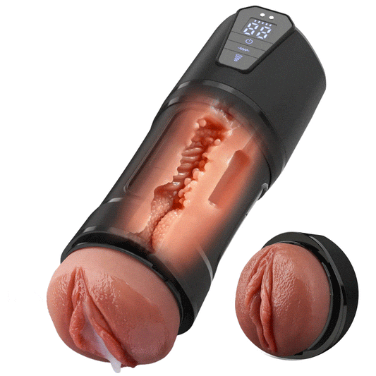Challenger - 10 Vibraciones, 5 Succiones, Vagina Ultra-Realista, Masturbador Simulado