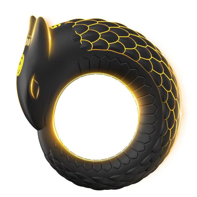 Dragon Thunder – Anillo para pene con 10 vibraciones, juguete de silicona de larga duración