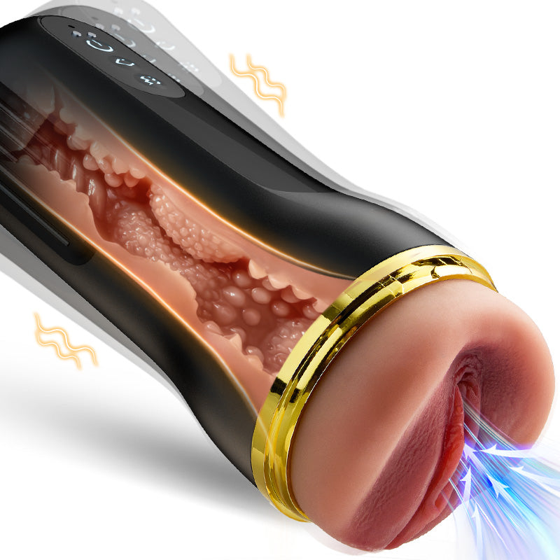 【Los más vendidos del Viernes Negro】5 Chupar 10 Vibrador Vagina Simulada Entrada Masturbación Masculina Copas