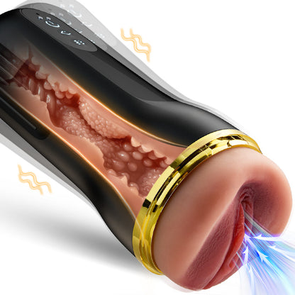 【Los más vendidos del Viernes Negro】5 Chupar 10 Vibrador Vagina Simulada Entrada Masturbación Masculina Copas