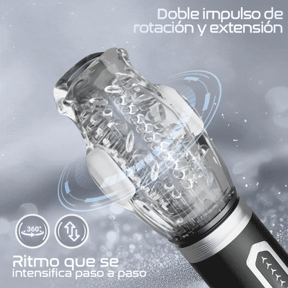 TORNADO 3.0 Versión 7 Vibrador 5 empujones giratorios Mamadas Masturbador