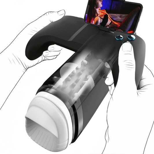 Turbo Stroker Explosivo de 10 Modos – Diseño Gamepad Inmersivo con Soporte para Teléfono