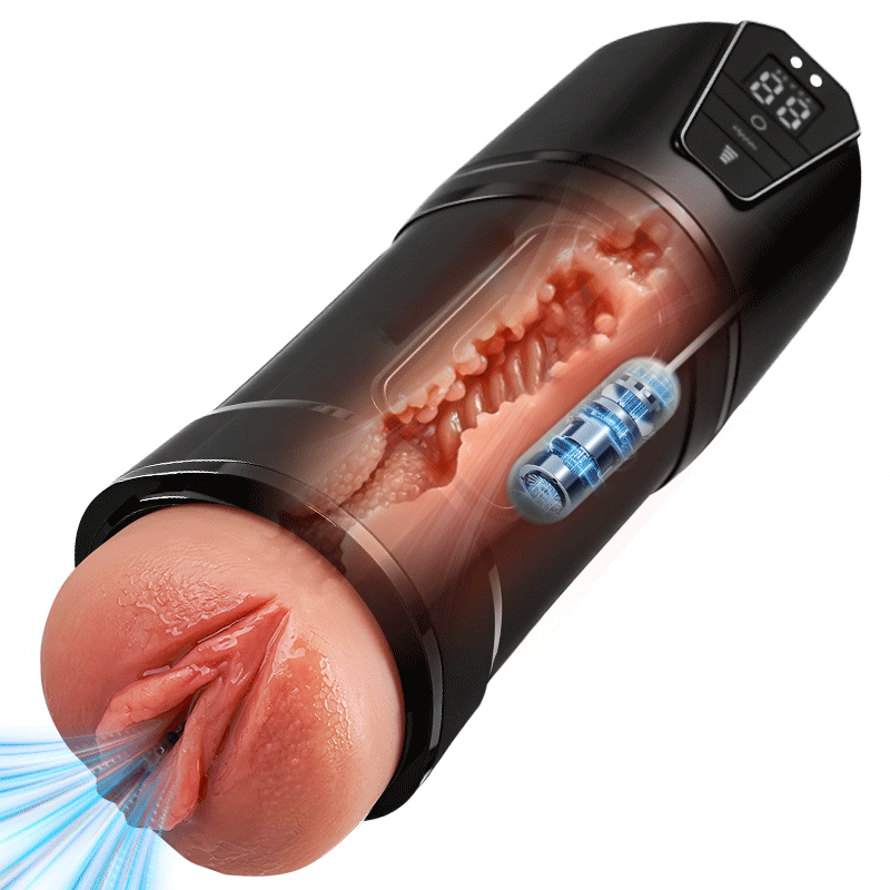 Challenger - 10 Vibraciones, 5 Succiones, Vagina Ultra-Realista, Masturbador Simulado