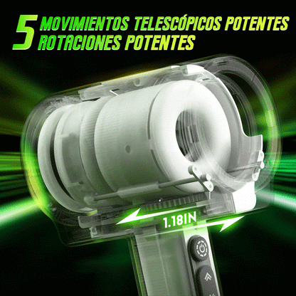 Masturbador Doble Cabezal 7 Vibraciones 5 Rotación Telescópica Mano Mamada