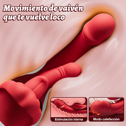 Tindra - Nuevo vibrador 4 en 1 mejorado con lamido de lengua, movimiento oscilante, calefacción y estimulación del punto G para mujeres
