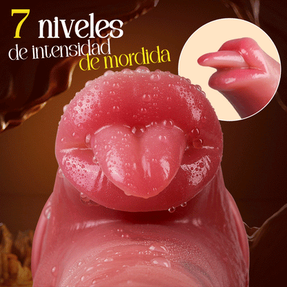 LickMax - Consolador realista con efecto de calentamiento, empuje y balanceo mejorado de 26,5 cm más largo