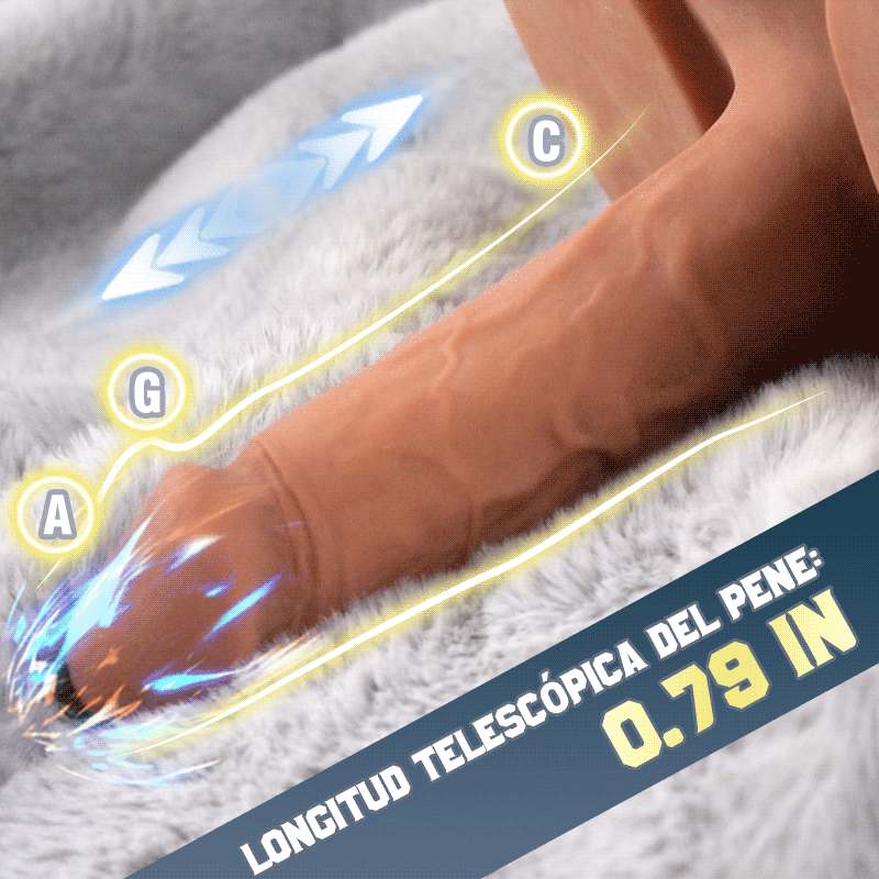 Consolador vibrador con efecto de empuje y trasero realista de 4,6 kg, color marrón