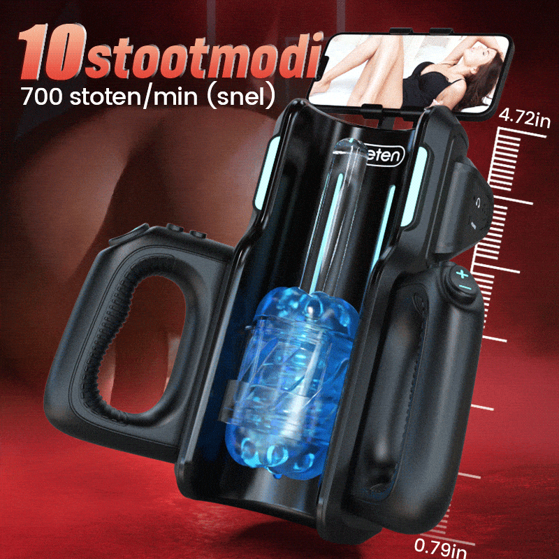 【Envío gratis】LETEN 10 Potente masturbador con motor de alta velocidad y soporte para teléfono