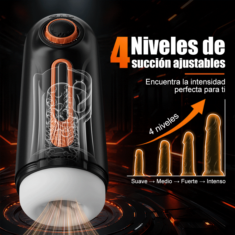 【Heatable】Alien 5 in 1 Masturbator 10 Vibrations 4 Sucks Thrust+Vibrate+Suck+Voice+Heat