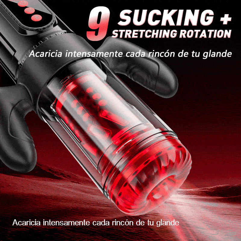 Terminator - ¡Sexo Oral x Vaginal! 9 Estiramiento Rotación 9 Chupar Con Mango Masturbador Masculino