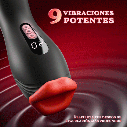 Encanto - 9 Vibraciones  4 Succiones  Succión con Clampeo  Simulador Oral para Hombres