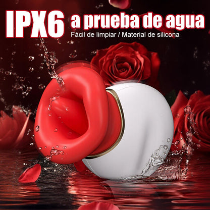 Vibrador Clitorial Boca y Lengua 4 en 1 Lamer, Morder, Succionar y Vibrar