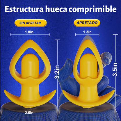 SeekHeart Plug anal portátil de silicona con vibración, recargable por USB