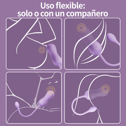 Elf — Vibrador con Vibración y Rotación de 9 Frecuencias, Estimulación de 360°