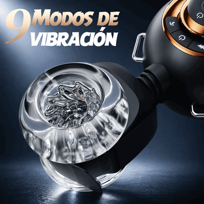 【Oferta relámpago: 30% DTO】Hazel - Wearable Male Masturbator 3-in-1 9 Thrusting Rotating Vibrating Sex Toy for Men Silicone Sleeve