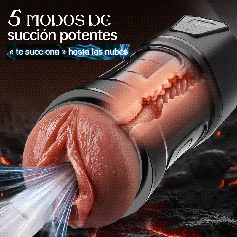 Challenger - 10 Vibraciones, 5 Succiones, Vagina Ultra-Realista, Masturbador Simulado