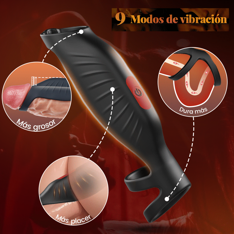 【Hot new products】Anillo de pene eficaz a través de la vibración con 9 frecuencias.
