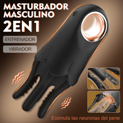 EnduroOcto – Vibrador de pene con 7 modos de vibración, masturbador y dispositivo de entrenamiento para hombres