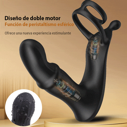 Cyclone - Masajeador de próstata con anillos dobles para una erección mejorada