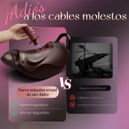Máquina Sexual VVD Rider Air con Pistón, Doble Vibración y Accesorios | Manos Libres