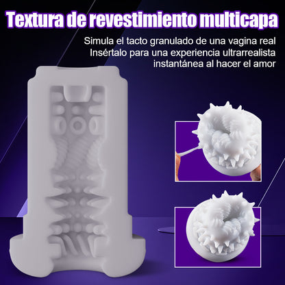 Lightspeed-7 tipos de extensión y 7 tipos de rotación. Soporte con ventosa. Interior magnético. Masturbador masculino 4 en 1