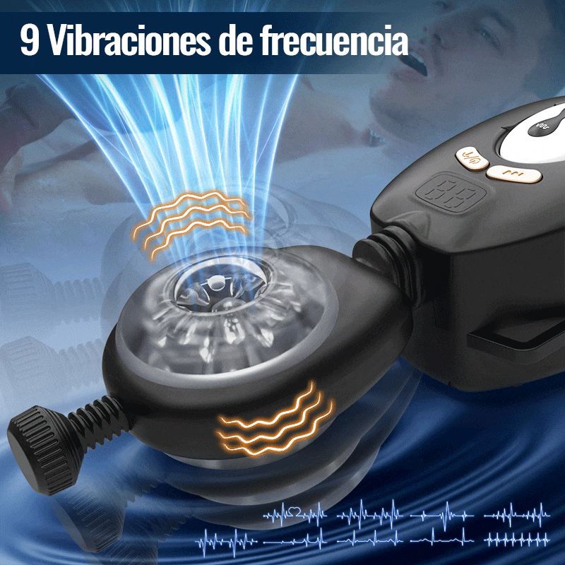 AssistPro-9 Estiramiento 9 Cinturón vibratorio Masturbador portátil