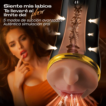 【10 $ de descuento – ¡Solo 3 días!】Bestvibe Pro – 3 fundas intercambiables, tres experiencias de placer únicas, masturbador automático para hombre con 5 niveles de succión y 10 modos de vibración