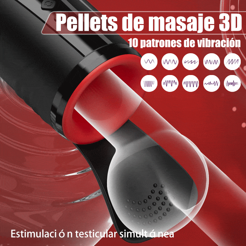 Cavallerist-10 Vibración 5 Chupada Oral 3 Torsión Giro Glande Entrenamiento + Masturbación