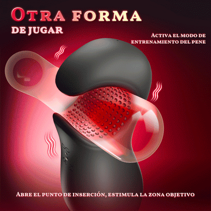 Encanto - 9 Vibraciones  4 Succiones  Succión con Clampeo  Simulador Oral para Hombres