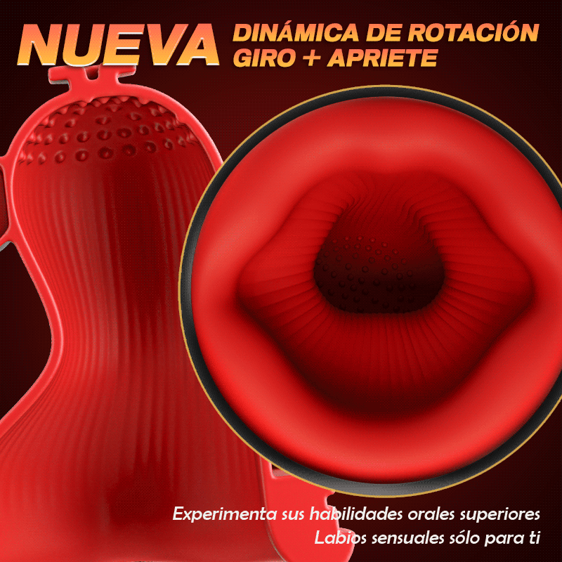 Entrenador Maestro de Masaje del Glande 3 en 1 3 Rotaciones, 5 Chupadas, 10 Vibraciones Ultra Simulación Dinámica