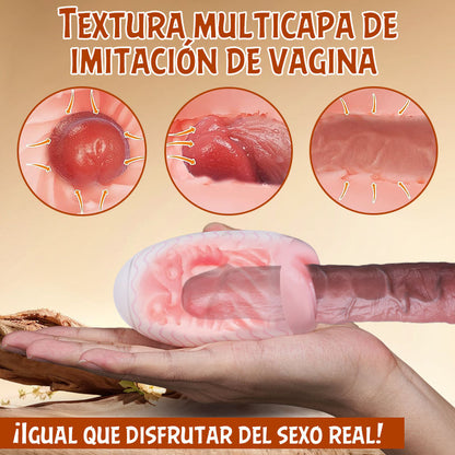 S-HANDE Simulación de Vagina Masturbador Manual Portátil con Forma de Huevo Compañero de Orgasmos en Casa y de Viaje