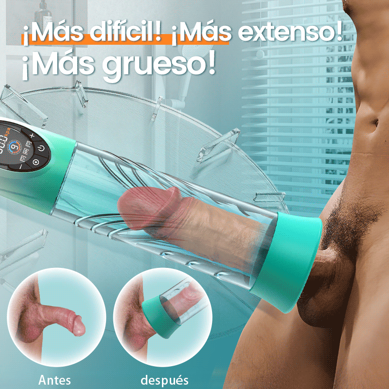 Green Pioneer - Bomba de Pene de Agua con 4 niveles de presión y 9 modos de succión y pantalla LCD