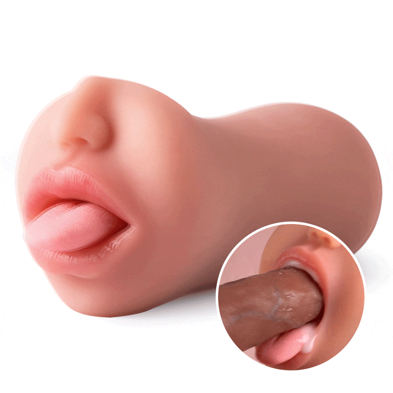 Hanny Temptation - Vagina de bolsillo para lamer la lengua con 3 velocidades de vibración y 7 frecuencias en color nude