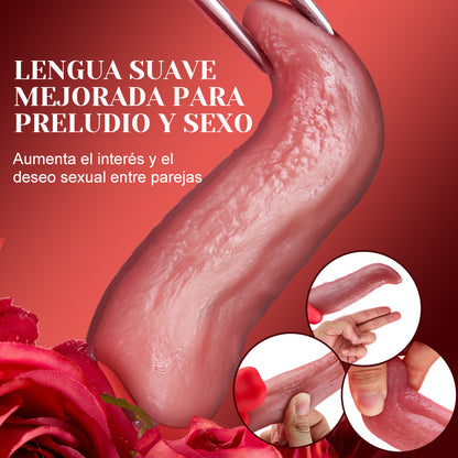 Vesper - Vibrador de lengua profunda para placer prolongado con 10 movimientos ondulatorios